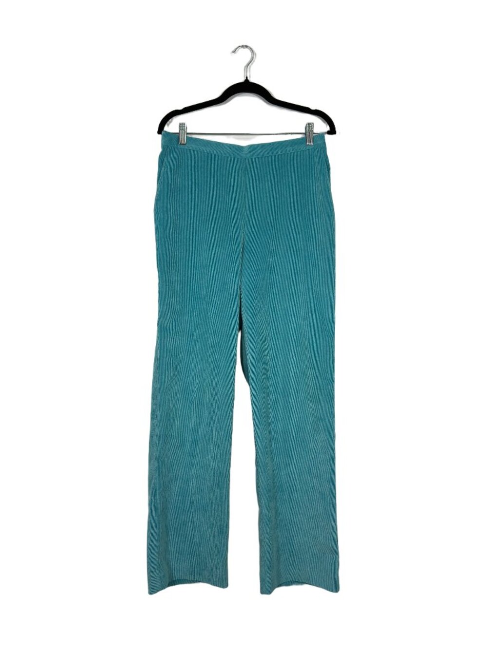 Alfred Dunner Women's Corduroy Pants Size 10 Teal Straight Leg Classic Casual